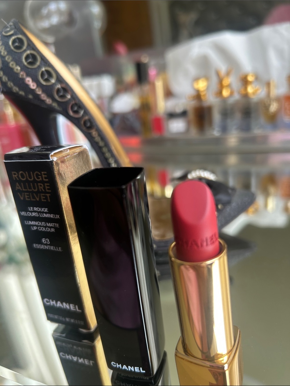 CHANEL Rouge Allure Velvet Luminous Matte Lip Colour 63 Essentielle -